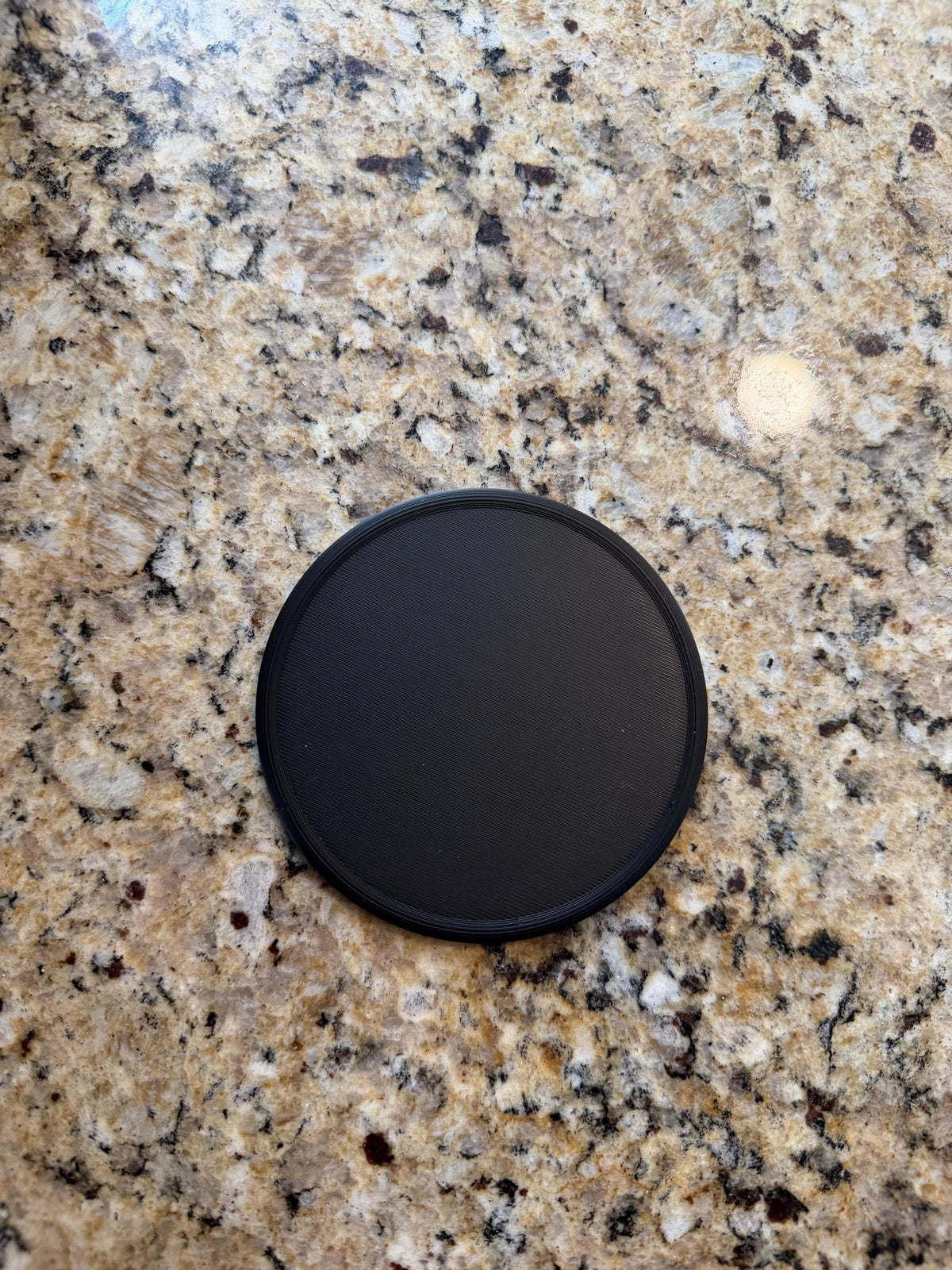 Smooth flat-top coaster option in solid color
