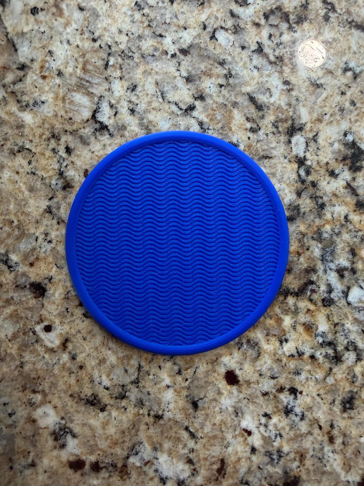 Bullseye pattern 3D printed drink coaster