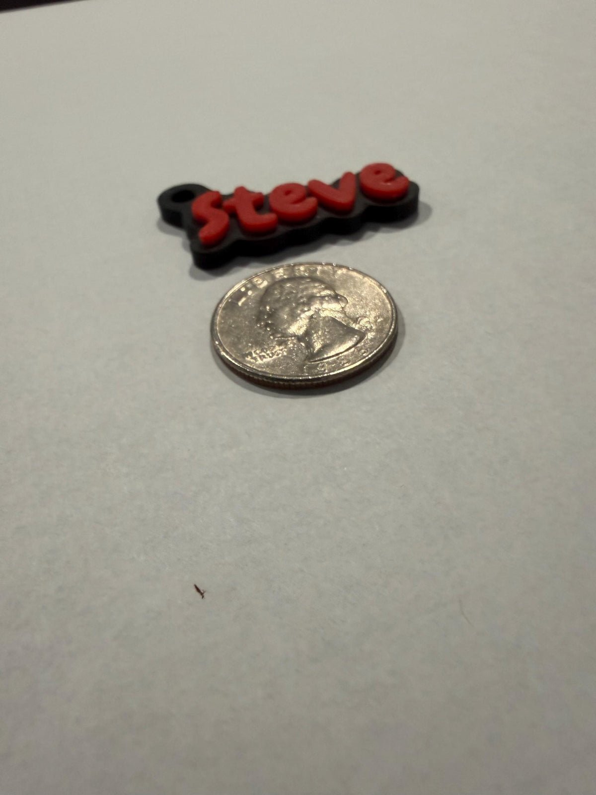 Personalized keychain attached to a set of keys